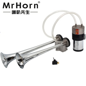 Monster Beschikbaar Chrome Zink Dual Speaker Hoorn 12V 24V Elektrische Truck <span class=keywords><strong>Air</strong></span> <span class=keywords><strong>Horn</strong></span> Voor Fala Luid Auto Dubbele trompet Auto <span class=keywords><strong>Air</strong></span> <span class=keywords><strong>Horn</strong></span> - Product Image 2