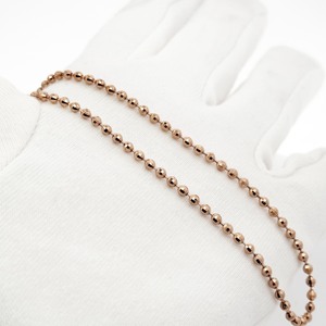 18K Solid Gold Luxury <b>Mirror</b> Ball <b>Chain</b> Necklace Unisex Daily Gift Custom Length Wholesale GOLDTECH - Product Image 1