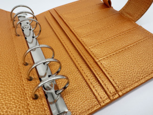 Nuovo Arrivo Raccoglitore Budget A6 Metallizzato a 6 Anelli <span class=keywords><strong>Portafoglio</strong></span> in Pelle PU con Risguardo e Design a Fogli Mobili - Product Image 6