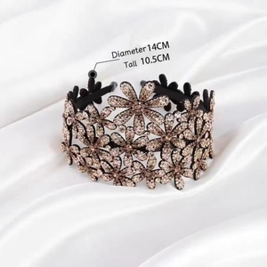 Diadema de Flores Exquisita de Diseño de Nicho Popular 2026, Estilo Lujo Ligero, Diademas para Mujer, Joyería de Moda al por Mayor - Product Image 5