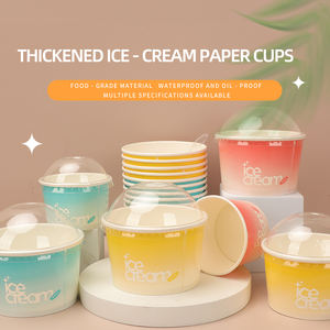 Tapa de papel desechable de doble pared para vasos de helado, con logo personalizado impreso, para gelato y yogur helado, 4oz/5oz/8oz, grado alimenticio, Tequila - Product Image 2