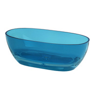 O Ning Jie Petit Lavabo Autonome Ovale Transparent en Pierre Artificielle, Chauffant, Style Minimaliste Moderne, avec Vidange et Texture Cristalline