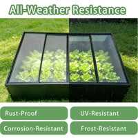 Jardinière modulaire en métal ondulé galvanisé avec revêtement en poudre antirouille et porte coulissante
