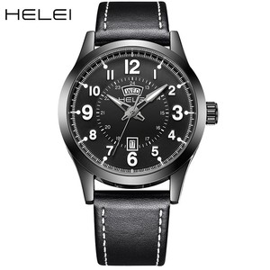 Montres en cuir véritable pour hommes, calendrier, date, étanches, style classique, montres à quartz pour hommes, style business décontracté, montre lumineuse <span class=keywords><strong>Timex</strong></span> - Product Image 4