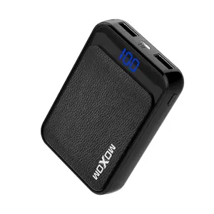 MOXOM-batterie d'alimentation Portable, 10000mah, wi-fi, Micro écran LCD, taille carte de crédit, avec entrée 2A
