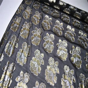 Hot bán Jacquard Vàng Sliver hoa vải lụa kim loại vải sáng bóng lurex hoa đẹp cho ăn mặc phụ nữ Sari vải - Product Image 6