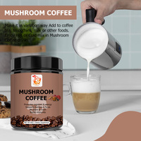 Poudre de café aux champignons OEM ODM, poudre de cacao, café Arabica végétalien 8oz pour adultes, énergie, améliore les fonctions cognitives, complément alimentaire