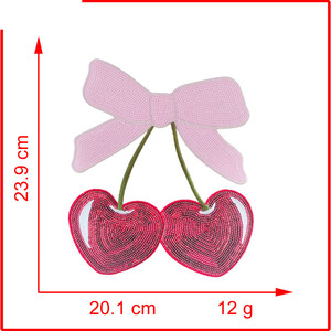Trái cây cherry <span class=keywords><strong>sequin</strong></span> sắt trên các bản vá lỗi cho trang trí T-Shirt Dresses appliques lớn <span class=keywords><strong>sequin</strong></span> các bản vá lỗi - Product Image 3
