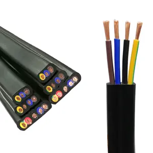 Venta al por mayor Venta caliente 300/500V Cable plano Cable de PVC eléctrico de bajo voltaje Multi núcleos Cable flexible Cable de alimentación Cable eléctrico plano