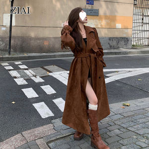 Manteau Mellard pour <span class=keywords><strong>femme</strong></span>, mi-long, en laine, <span class=keywords><strong>trench</strong></span>-coat élégant, veste <span class=keywords><strong>oversize</strong></span>, printemps/hiver - Product Image 1