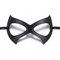 Masque facial en cuir en gros, motif oreilles de chat mignonnes, accessoires de costume d'horreur pour cosplay et jeux de rôle, cadeau