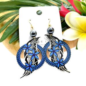 ต่างหูสไตล์โบฮีเมียนลายเรขาคณิตเต่าทะเลฮาวายประดับดอกไม้ เครื่องประดับสไตล์ซามัวสำหรับผู้หญิงและเด็กผู้หญิง - Product Image 5