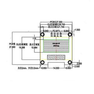 จอแสดงผล OLED 0.96 นิ้ว 12864 หน้าจอ OLED อินเทอร์เฟซ IIC Ssd1306 - Product Image 4