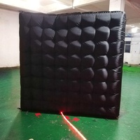 Tente cubique gonflable multifonctionnelle noire publicitaire Tente gonflable personnalisée pour discothèque avec photomaton gonflable léger