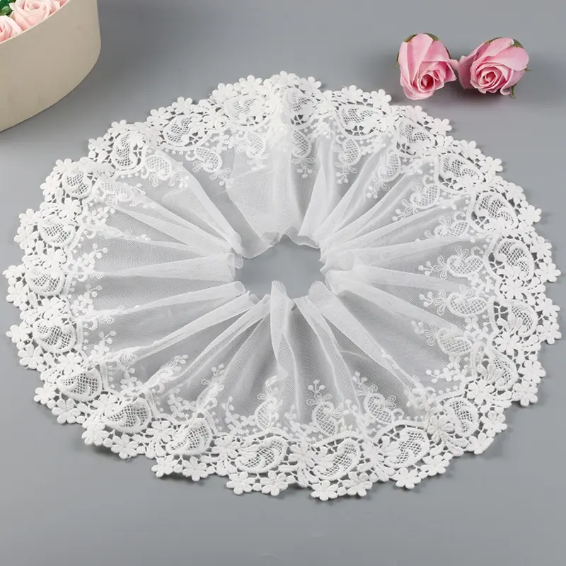 Fashion toy dress net lace flower embroidery net lace trimming