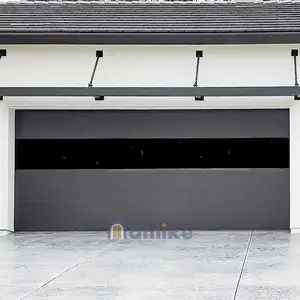 Anlike 18x8分段冲洗铝板升降机住宅电动黑色新型电动车库门