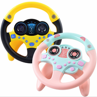 BJQ Voiture-Jouet en Plastique Électrique de Simulation de Conduite avec Volant, Jouet Éducatif pour Bébé et Enfants