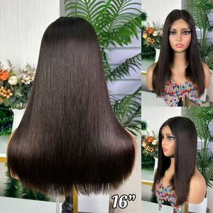 Peluca de Cabello Humano Virgen Natural Vietnamita 5x5 sin Pegamento con Cierre Frontal de Encaje HD Completo, Doble Trama, Larga y Corta - Product Image 2