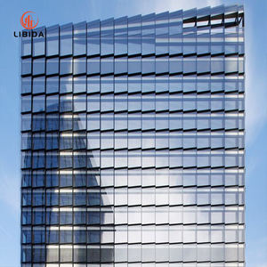 Vidrio templado de fachada compatible con punto de construcción comercial de gama alta con marco de aluminio de acero - Product Image 5