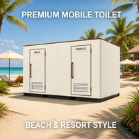 Toilettes publiques mobiles haut de gamme à 5 postes, conteneur préfabriqué, structure en acier galvanisé pour parc