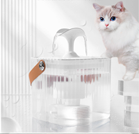 Distributeurs d'eau automatiques transparents en plastique pour chats et chiens, bouteilles d'eau, fontaines