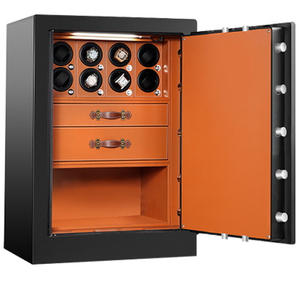 カスタマイズされた新しい高級ワードローブスマート指紋ロックセーフ自動時計ワインダーボックス盗難防止引き出しセーフ68 1220スロット - Product Image 1