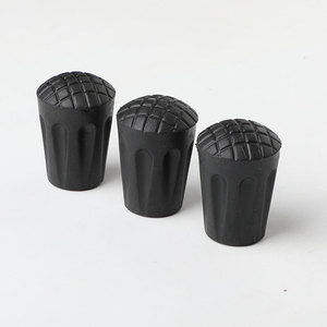 Protecteur de pointe de bâton de randonnée 11 mm, manchon en maille noire, patin antidérapant en aluminium pour bâtons de trekking - Product Image 1