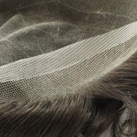 Bien respirer Pleine Dentelle Française Gents Perruques de Cheveux pour les Hommes Âgés