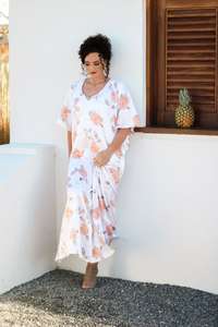 Caftan de créateur le plus vendu pour les femmes 100% coton Floral haute demande prix de gros exportateur indien taille 6XL taille naturelle - Product Image 3