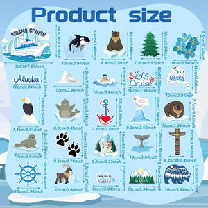 Aimants de réfrigérateur populaires sur le thème de l'Alaska pour les décorations de porte et les accessoires de fête de croisière - Product Image 4