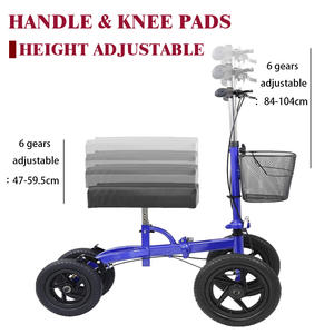 Scooter à quatre <span class=keywords><strong>roues</strong></span> <span class=keywords><strong>tout</strong></span>-<span class=keywords><strong>terrain</strong></span> pour personnes handicapées, marcheur à genoux pour personnes âgées, aide à la marche, rééducation pour adultes, fournitures de thérapie - Product Image 4