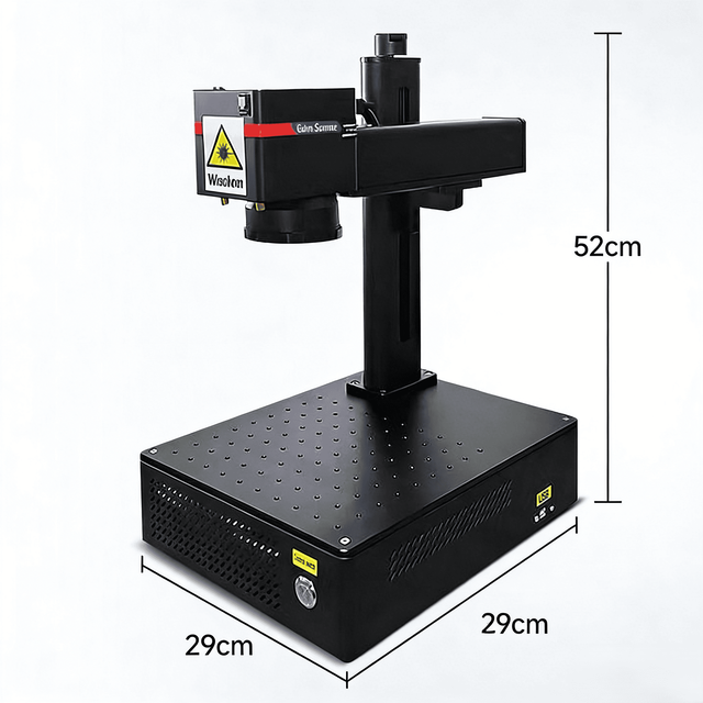 ActionLasers Fiber Laser Bench-Top Air-Cooled High Productivity Engraving Machine with 110/220V Compatibility and 1 Year Warranty ActionLasers