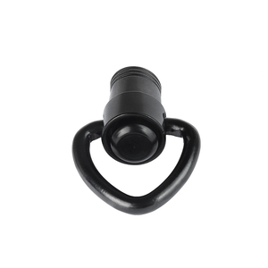 Attache de sangle QD en acier premium avec anneau en forme de cœur, noir mat, durable, à dégagement rapide, équipement tactique d'extérieur - Product Image 3