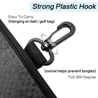 Pochette de golf personnalisable OEM durable non étanche, sac à accessoires de golf portable avec clip, sac à balles de golf multi-poches zippé