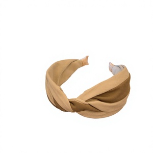 LIHAN Bandeau large en satin pour femme, style doux, avec nœud supérieur, accessoires capillaires élégants, pour usage quotidien - Product Image 4