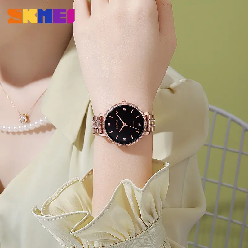 SKMEI 2006 Women Watch Fashion Simple Wristwatch Quartz Stainless Steel Ladies Clock Luxury Waterproof Watches Women's