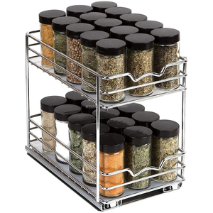 Organisateur de support à épices <span class=keywords><strong>coulissant</strong></span> OEM pour armoire Double rack <span class=keywords><strong>coulissant</strong></span> pour armoires de cuisine supérieures et placard garde-manger - Product Image 2