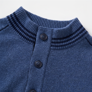 Fabricant de tricots OEM ODM avec logo brodé sur mesure Chandails en laine tricotés Old Money Ropa pour hommes avec bouton - Product Image 1