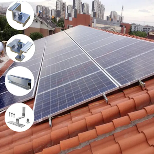 O painel personalizado do picovolt instala o telhado solar painel solar monta o sistema do racking dos suportes