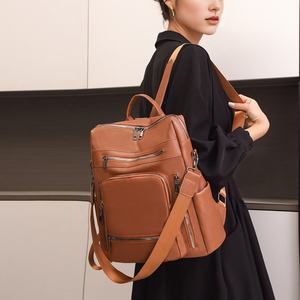 2025 mochila De moda para mujer, bolso De cuero De lujo, bolsos De hombro individuales para niñas, mochila impermeable, Bolsos De Cuero - Product Image 1