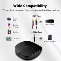 Adaptateur Bluetooth NFC BR06 Récepteur Audio Sans Fil V5.2 AUX 3.5MM RCA avec Carte TF/Clé USB Matériau Plastique