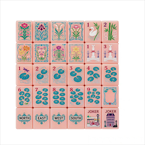 Custom 4-Layer Wholesale Luxury Design Mahjong Tiles Engraved 160 Christmas Luxury Set Acrylic American Portable <b>Entertainment</b> - Product Image 5