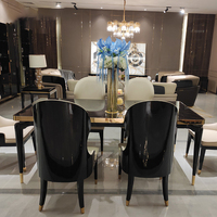 Mobilier pour restaurant Hôtel Salle à manger Chaise en cuir rembourrée Chaise à dossier haut Salle à manger Chaise de salle à manger de luxe