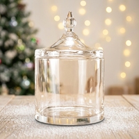 Hot Selling Minimalist Eco-Friendly Clear Glass Sugar Bowl Storage Jar Freshness Preservation for Dry Food Candy Giveaways