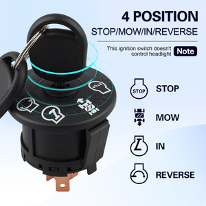 Interruptor de encendido con llave Husqvarna 6900-49P1 para piezas de cortacésped, repuesto para cortacésped de cuchilla rotativa - Product Image 2