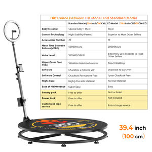 Photomaton LED à 360 degrés avec télécommande pour les fêtes de mariage Location d'événement Compatible avec les appareils photo Smartphones SLR - Product Image 5