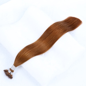 Extensions de cheveux lisses et soyeuses à anneaux nano, cheveux humains brun <span class=keywords><strong>auburn</strong></span> pour un usage quotidien - Product Image 4