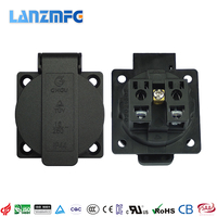 Prise industrielle Schuko étanche IP44 16A 250V LZ-F-T15A en cuivre et nylon avec prise de montage électrique