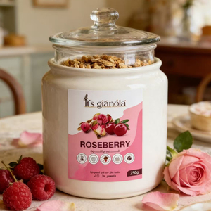 Etiqueta adhesiva de papel cobrizo a prueba de agua y aceite para tarros de granola personalizados, para envasado de alimentos de desayuno. - Product Image 3