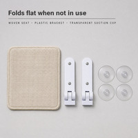 Lot de 2 perchoirs pliables pour chat à fixer sur fenêtre, hamac sans fil pour chat, lit de fenêtre sécurisé pour chat, perchoir pour chat d'intérieur, ventouse puissante